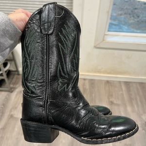 Kids black cowboy boots
